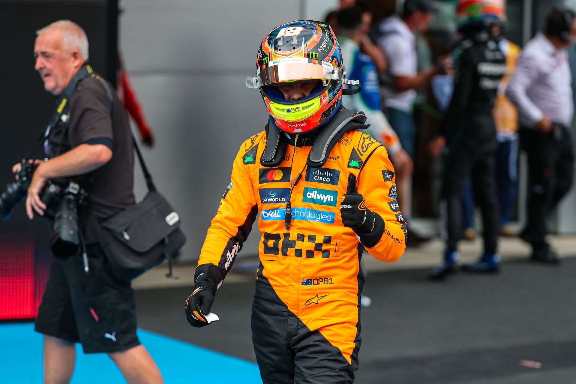 Oscar Piastri after winning the pole position for the F1 Grand Prix of Spain - Source: Getty